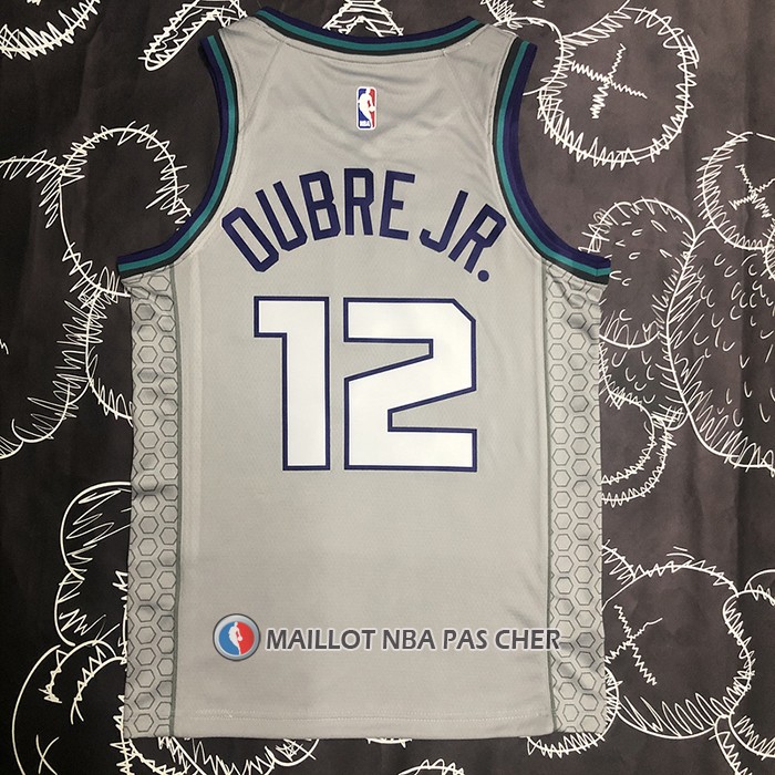 Maillot Charlotte Hornets Kelly Oubre JR. NO 12 Ville Edition Gris